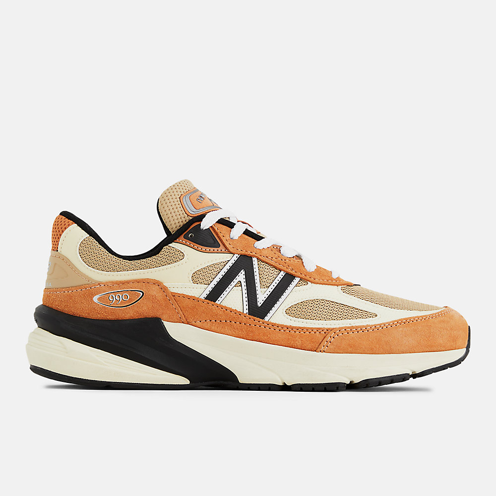 New Balance Made in USA 990v6 Shoes Sepia with Orange